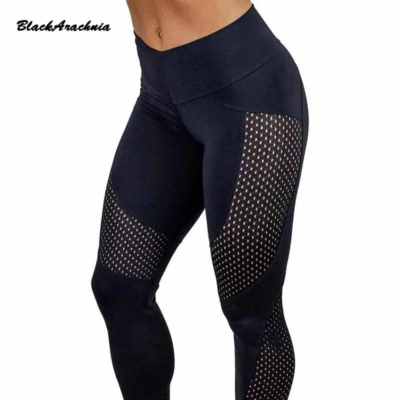 

New Sexy Push Up Mesh Yoga Leggings Elastic Patchwork Workout Legging Fitness Leggins Sport Trousers Yoga Pants
