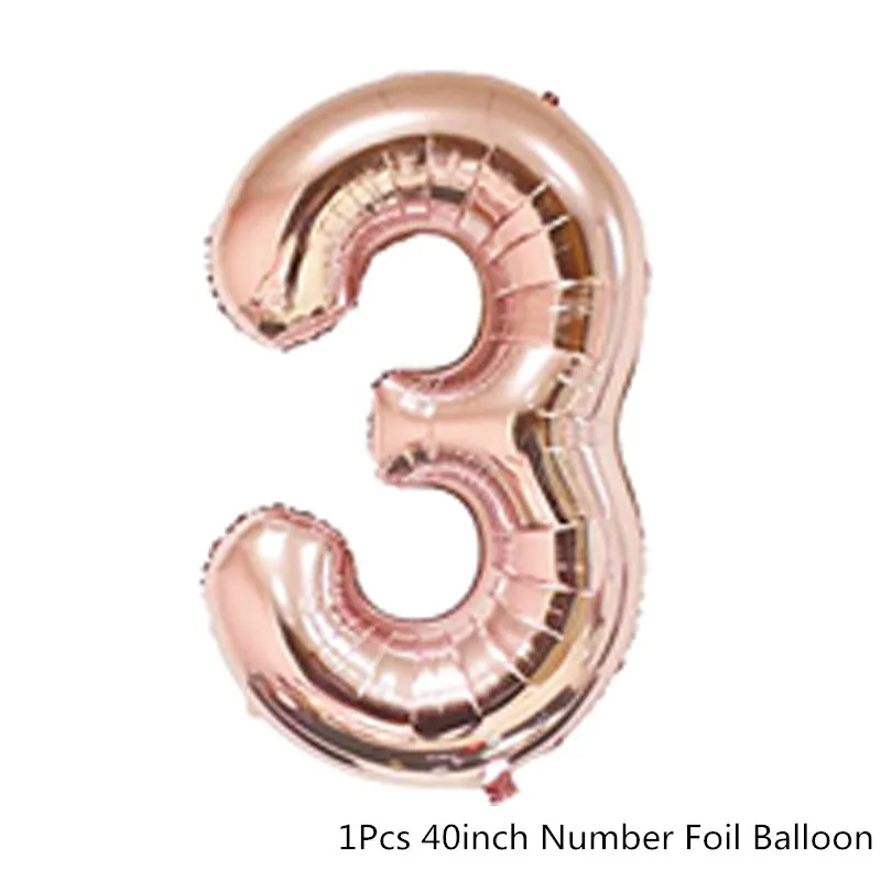 Chicinlife Rosegold конфетти вышивка «звёздочки» или «бриллианты» шар День рождения номер Фольга шар для помолвки, свадьбы, годовщины Декор поставки - Цвет: 3