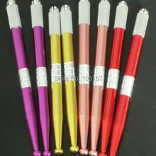 50 шт смешанных цветов большой оптовой ручной карандаш для бровей татуировки перманентный макияж карандаш для микроблейдинга бровей ручка для татуажа