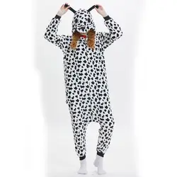 2019 единорог пижамы onesie для женщин кугуруми Далматин Фланелевая Пижама Kigurumi для взрослых Ночная рубашка стежка unicornio комбинезон