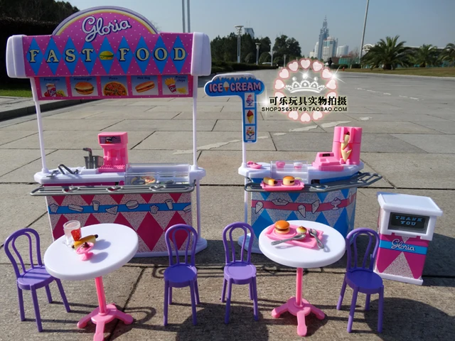 Gloria Barbie Fast Food Doll Accessories Doll House Child Toy