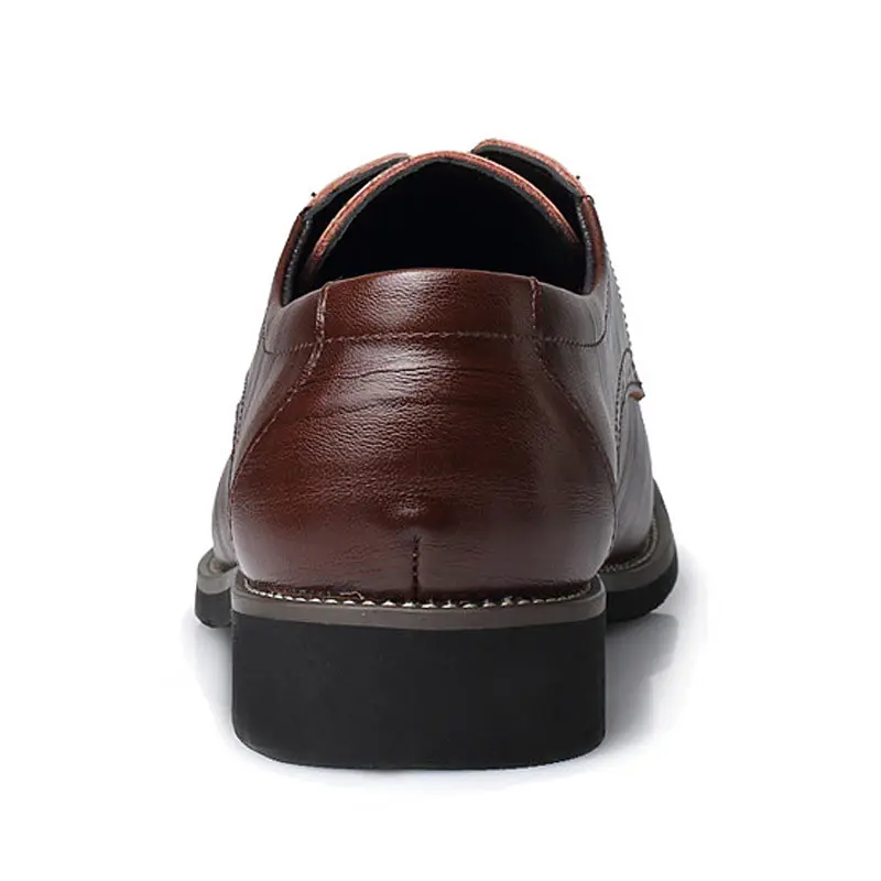 Натуральная кожа Мужские туфли Британский стиль модные ботинки на шнуровке официальные оксфорды; классические деловые мужские туфли размера плюс; большие размеры 37-47