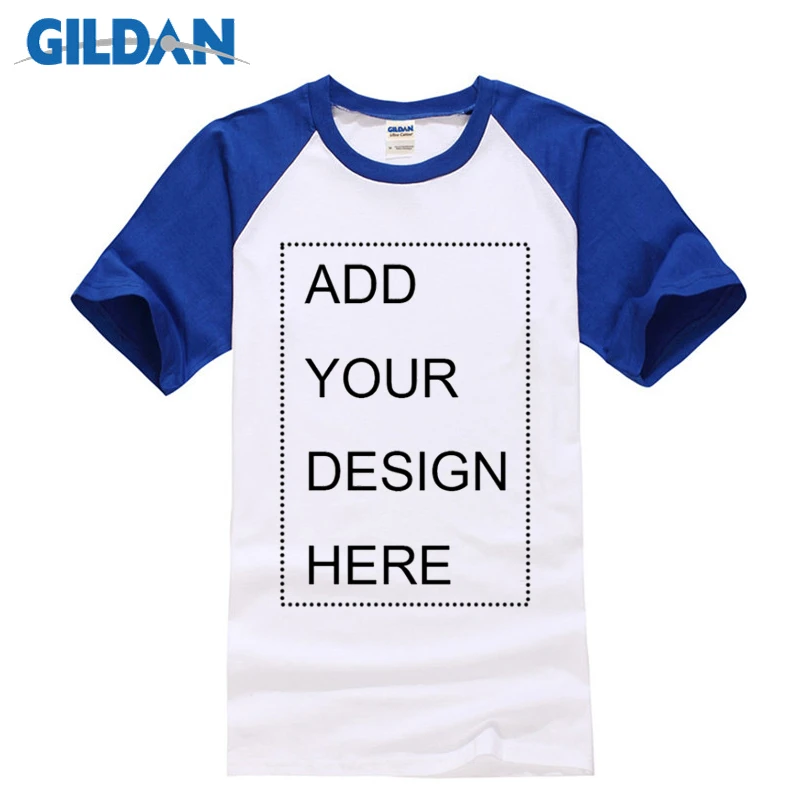 Gildan 100% Cotton Customize T Shirt Men Short Sleeve Solid Color T Shirts  Hot Summer High Quality Raglan T shirt Simple Men Tee|T-Shirts| - AliExpress