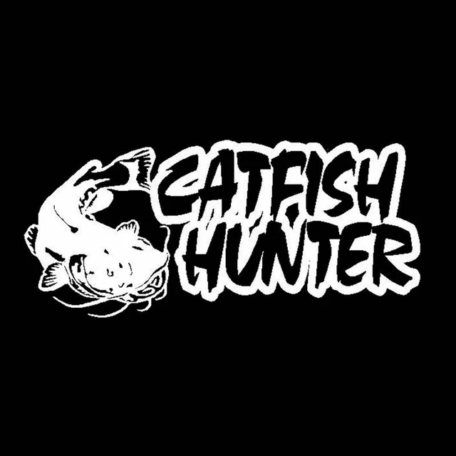 Fishing Sticker Car Catfish Fish Decal Angling Hooks Tackle Shop