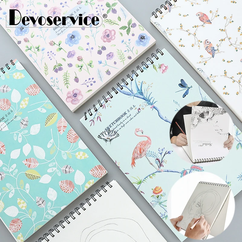 

A5 Coil Sketchbook Cute Notebook Blank Paper Journal Drawing Painting Sketch book School Supplies Stationery Store Art Supplies