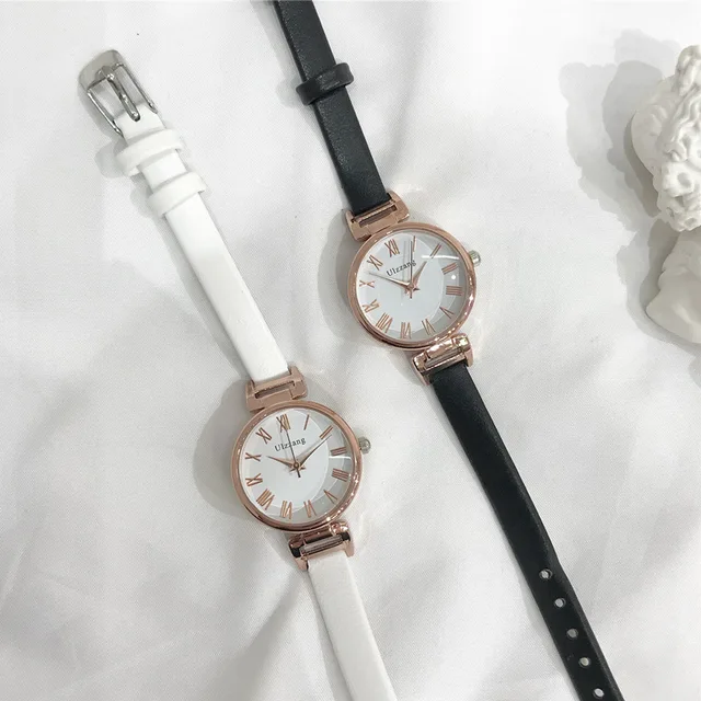 Fashion thin strap roma women watches ulzzang luxury brand black white ladies wr Fashion thin strap roma women watches ulzzang luxury brand black white ladies wr