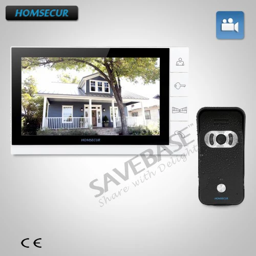 

HOMSECUR 9" Wired Hands-free Video Door Phone Intercom System Recording Function+Outdoor Monitoring TM901R+TC021-B