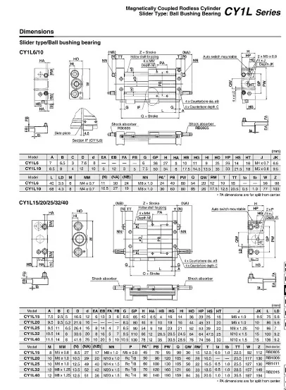 Yiyun магнитно бесщеточный цилиндр CY1L15-100 CY1L15-200 CY1L15-300 CY1L15-400 CY1L15-500 CY1L15-600 700 800 900 1000