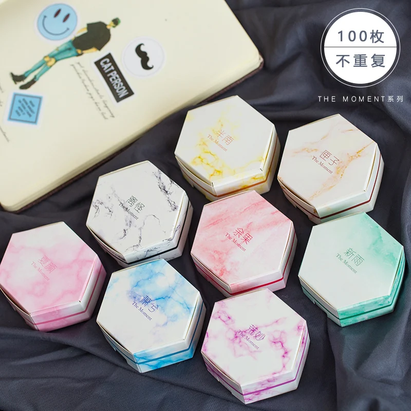 

100pcs/box The Moment Fresh ins Style/Retro Object Decoration Stickers DIY Planner Diary Scarpbooking Index Lable Sticker