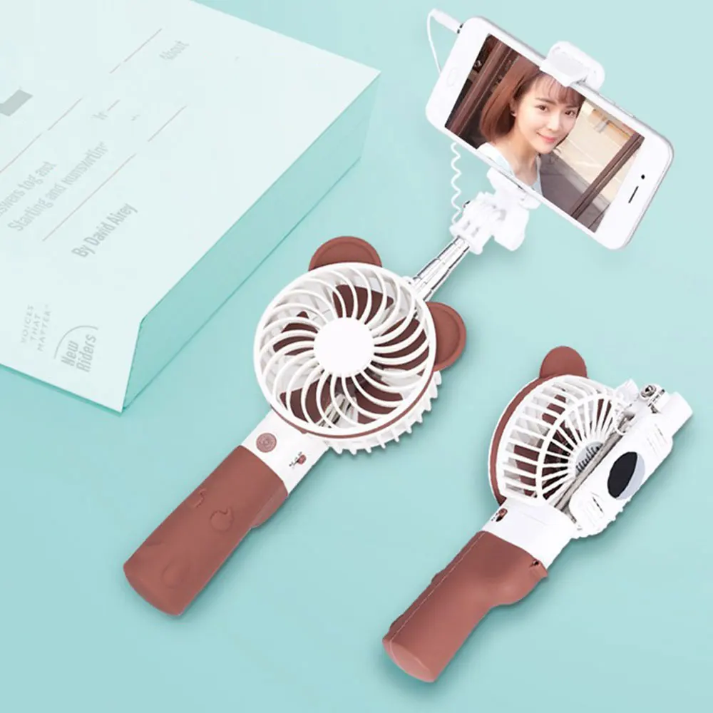 

Portable Handheld Selfie Sticks Rod with Fan Extensible Stand Super Mute USB monopod Mini Fan Cooling Cooler Adjustable