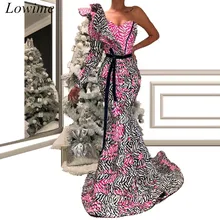 Новое поступление мусульманские Соблазнительные вечерние платья Русалка одно плечо Длинный рукав Формальные Дубай платья для красной дорожки Robe De Soiree