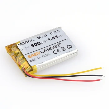 

Easylander Replacement 3.7V 500mAh Li-polymer Battery For mp3 mp4 gps mio mivue 526 Driving recorder GPS DVR
