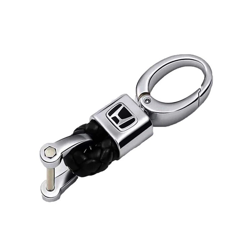 

Liste&Luke Genuine Leather Auto Sport Leather Weave Car Keyring Keychain Buckle with Car Logo Fit Honda Accessories For Honda