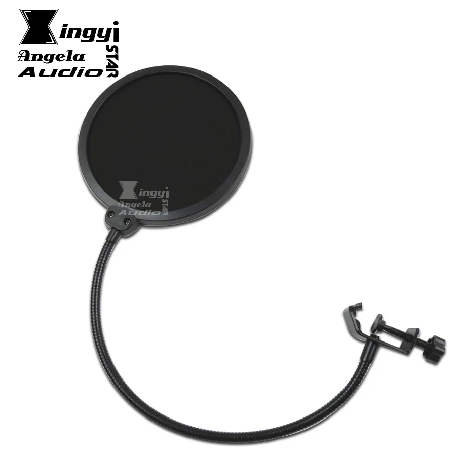 

Double Layer Popfilter Studio Microphone Isolation Shield Mic Wind Screen Pop Filter Mask Cover For Audio Technica AT2020 AT2035