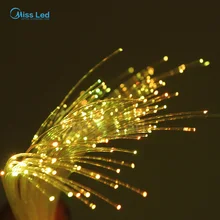 250 м/рулон 2,5 мм Диаметр PMMA led волоконно-оптический кабель конец свечение для украшения освещения