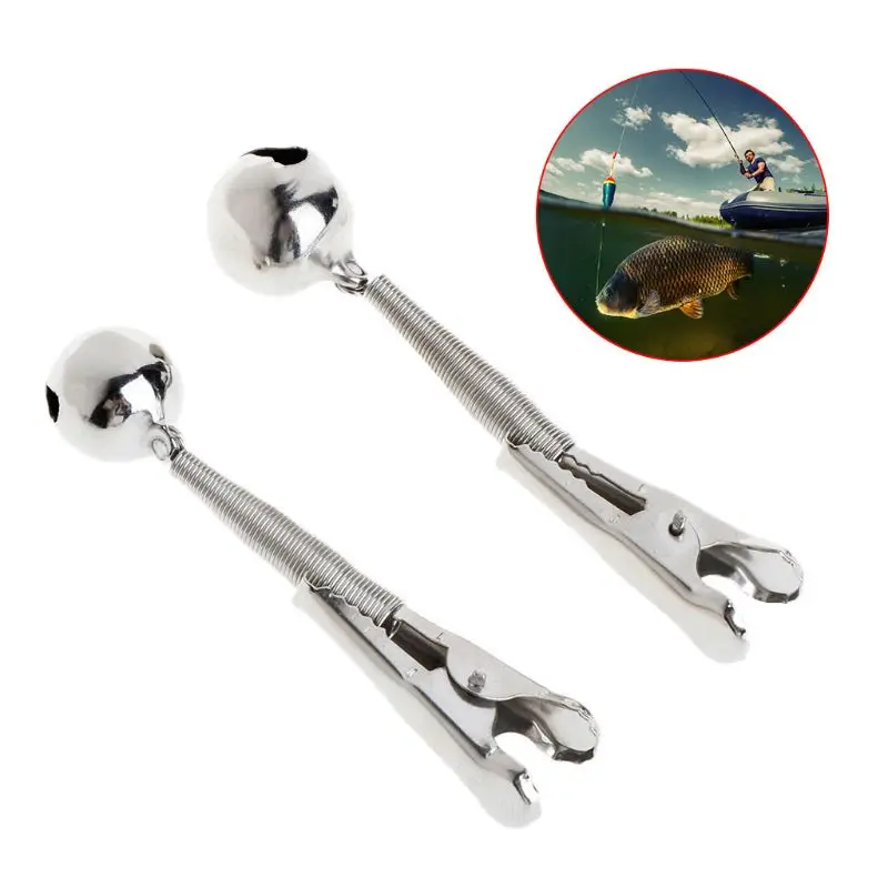 

Fishing Bell Clip Fish Bite Alarm Stainless Steel Clip-on Rod Clamp Ring Outdoor