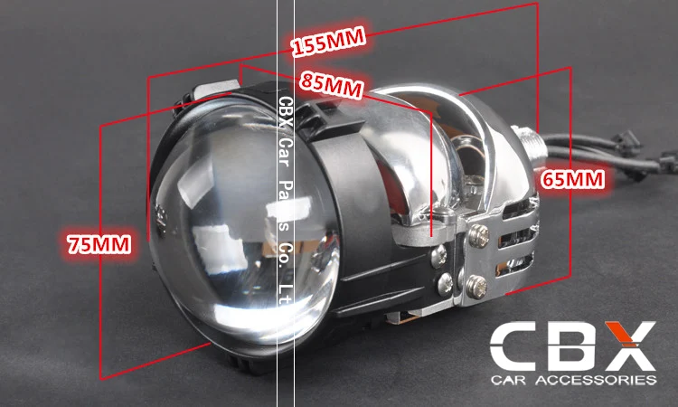 2.5 inches bi led projector lens universal 10