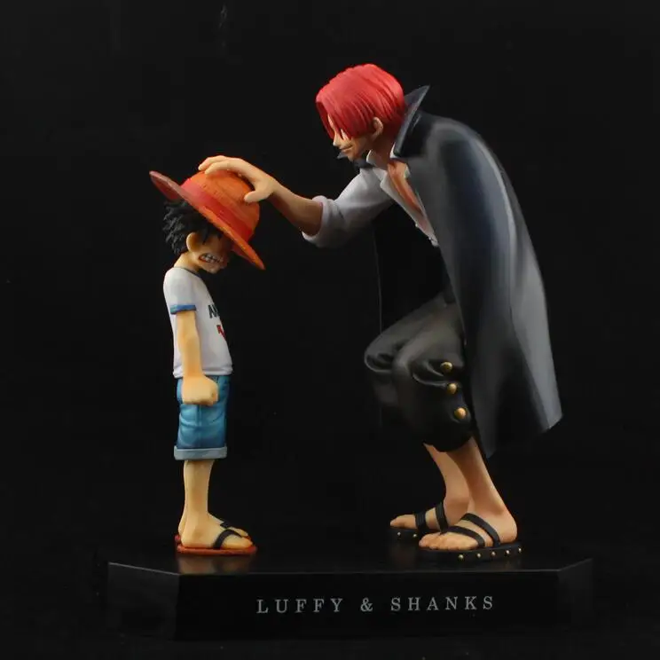 

Anime One Piece Monkey D Luffy & Shanks Moving Scenes 18cm PVC Action Collection Figures Model Toys