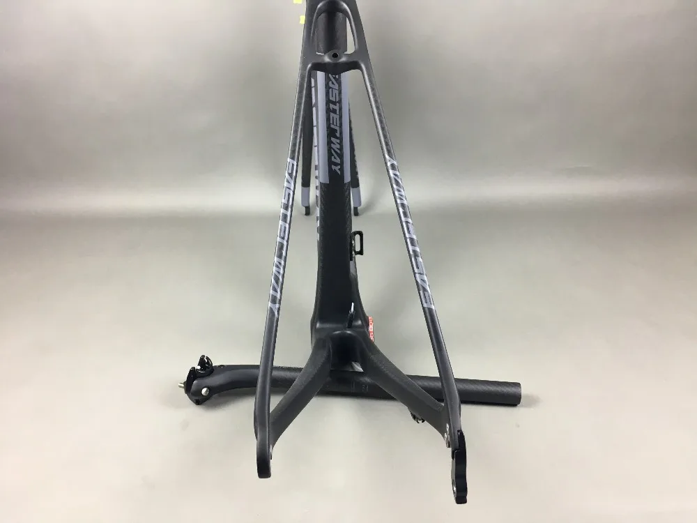 Cheap classic design FASTERWAY PRO full black with no logo carbon road bike frameset:carbon Frame+Seatpost+Fork+Clamp+Headset,free ems 141