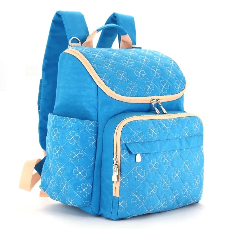Сумка для детской коляски, модные сумки для мам, большая сумка для подгузников, рюкзак, детский Органайзер, сумки для мам, сумка для подгузников, рюкзак - Цвет: sky blue