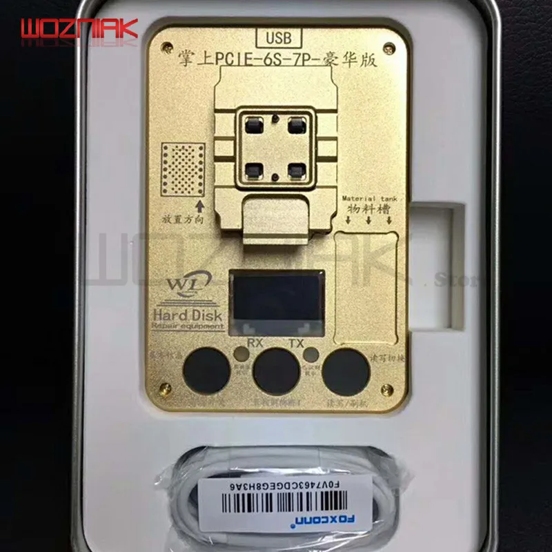  Programador Wozniak WL PCIE NAND para iPhone x 8g 8p 7P 7 6SP ios11 HDD Número de serie y herramien