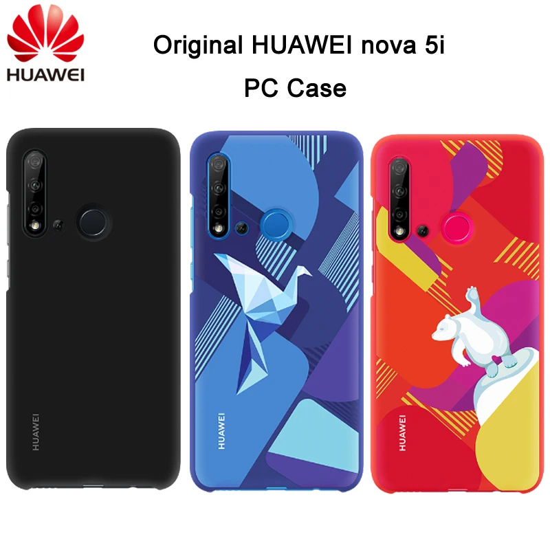

Original HUAWEI nova 5i Case Plastic PC Back Cover Hard Protective Shell Capa Case for nova 5i