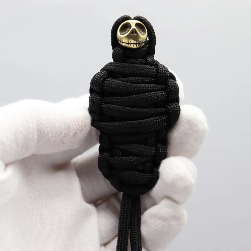 2M 7 Core Paracord Pure Copper DIY Mummy Pumpkin Knife Beads Brass Halloween Skull Beads Rope EDC Tools Survival Paracord Beads
