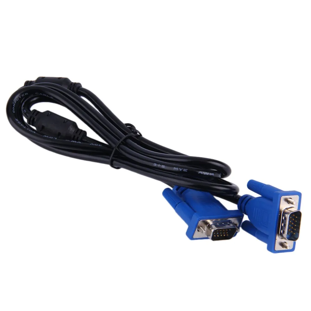 

Hot Sale 1.5M VGA Cable HD 9 pin male to male VGA SVGA Extension Cable Cord For PC Laptop Projector LCD Monitor