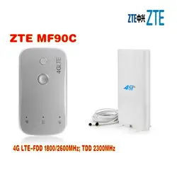 Открыл новый ZTE mf90 mf90c 4 г LTE МИФИ маршрутизатор Мобильный Wi-Fi роутер и 4 г 100 Мбит/с карман маршрутизатор Wi-Fi плюс 4 г антенны