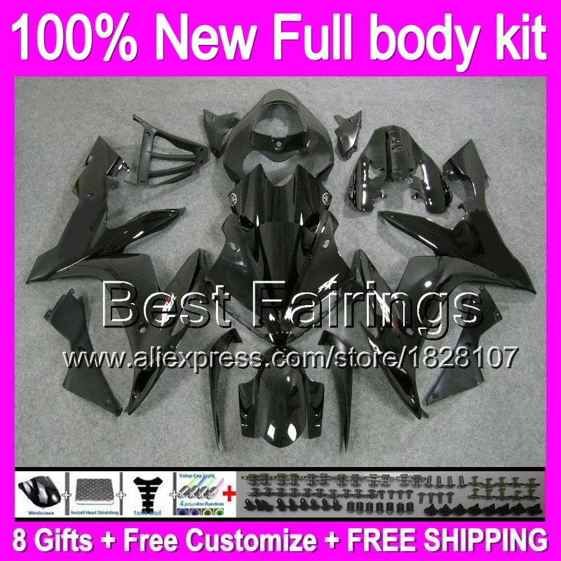 

Fairing For YAMAHA YZFR1 04-06 ALL Black YZF1000 YZF R1 04 05 06 13B37 ALL Gloss black YZF 1000 YZF-R1 2004 2005 2006 +decals