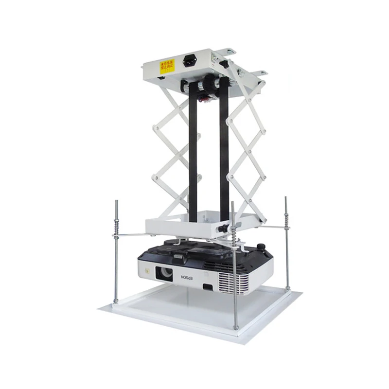 Projector Bracket Motorized Electric Lift Scissors Projector Ceiling Mount Metal 70CM Wireless Remote 110v/220v 25w
