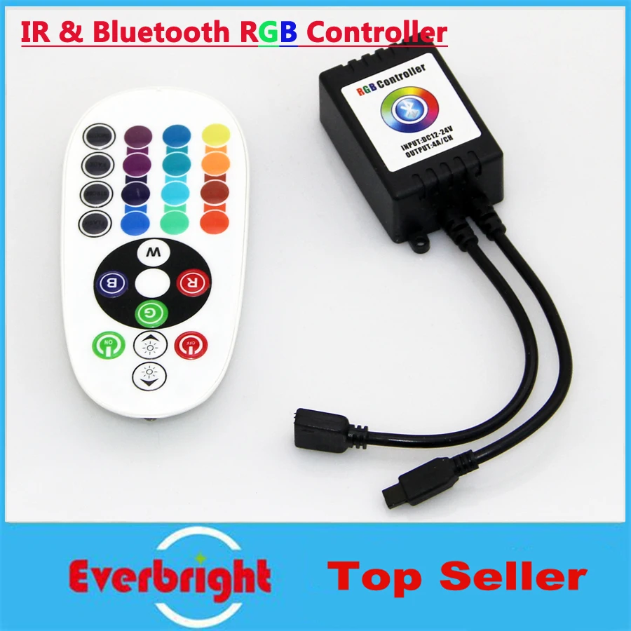 10 шт./лот Новый Bluetooth RGB LED ИК-пульт и Беспроводной IOS/Android светодиодные полосы Bluetooth 4.0 контроллер DC 12 В-24 В
