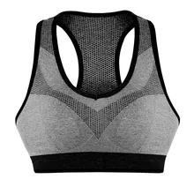 Besgo для женщин, бюстгальтер для йоги, Беговая спина, широкие плечевые ремни, круглый вырез, беспроводной спортивный жилет, эластичные дышащие, спортивный бюстгальтер