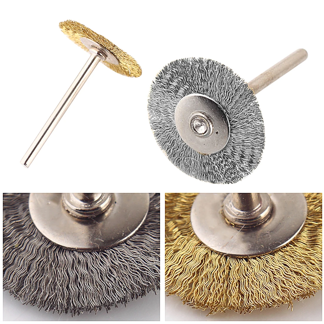Mini Drill Grinder Rotary Tools Stainless Steel Wire Wheel Brushes Set  Polishing Dremel Brush  Abrasive Accessories