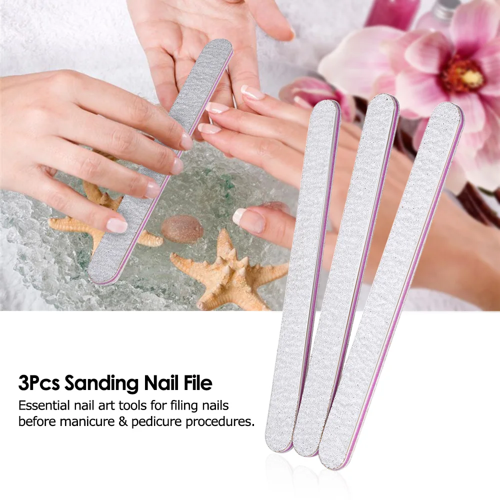 

3Pcs Sanding Nail Files Double-sided Hard Dead Skin Remover Manicure File Nail Buffer Durable Foot Rasp Foot Grinding Tool