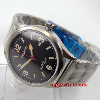 

41mm corgeut black dial miyota Automatic movement mens wrist diving watch 64