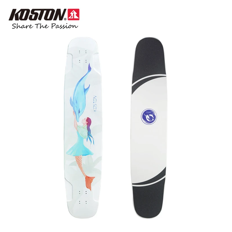 

Koston Pro Longboard Deck Mermaid For Beginner Girl Kids Light Weight 46 Inch High Flexibility Longboard Deck Dancing Walking