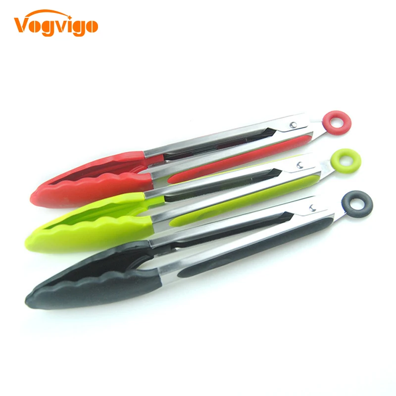 

4YANG 12 Inch Non-Slip Silicone Food Folder Bread Folder Barbecue Clip Kitchen Appliances Barbecue Tools random color