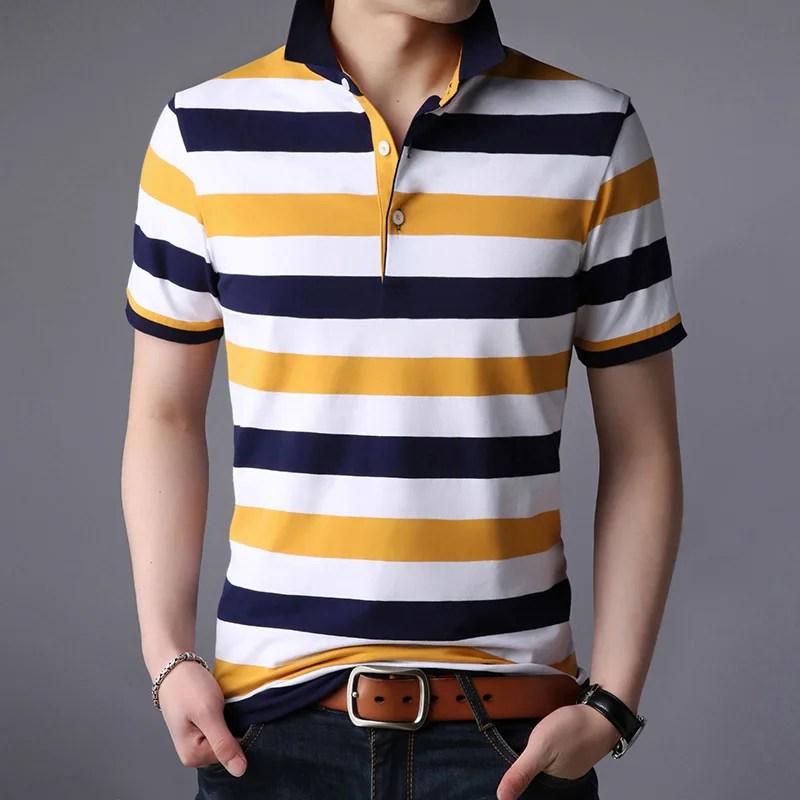  new male full cotton stretch slim short sleeve polo shirt men fashion cotton short sleeve horizonta