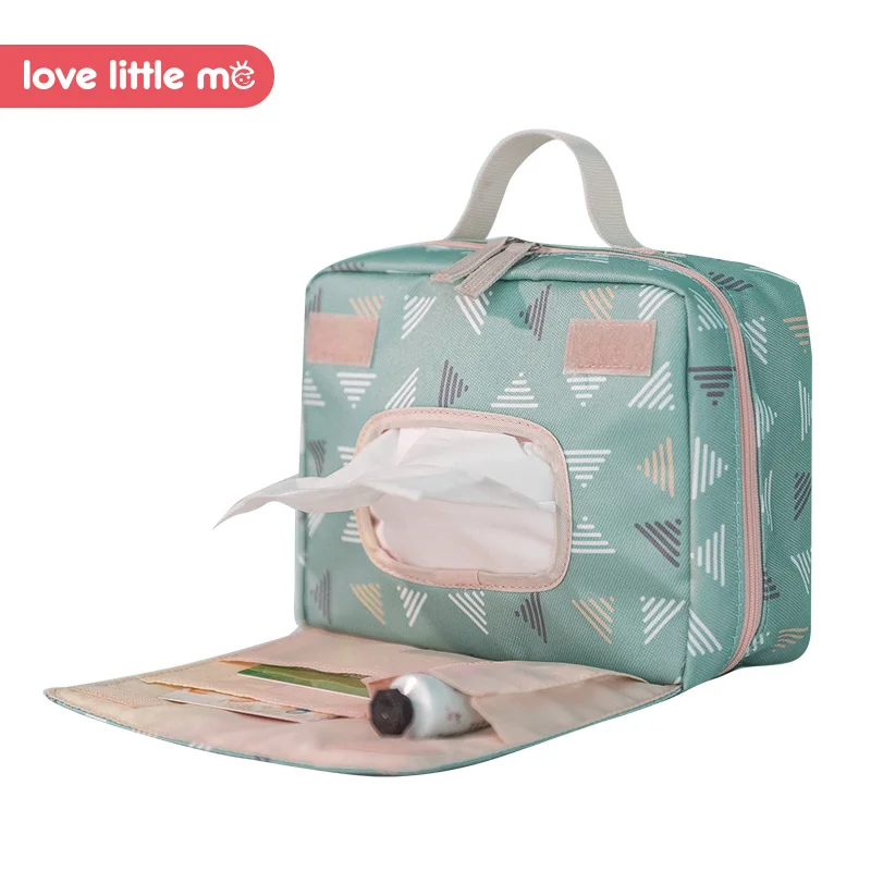 Переносная сумка для детских подгузников Love Little Me водонепроницаемая из влажной