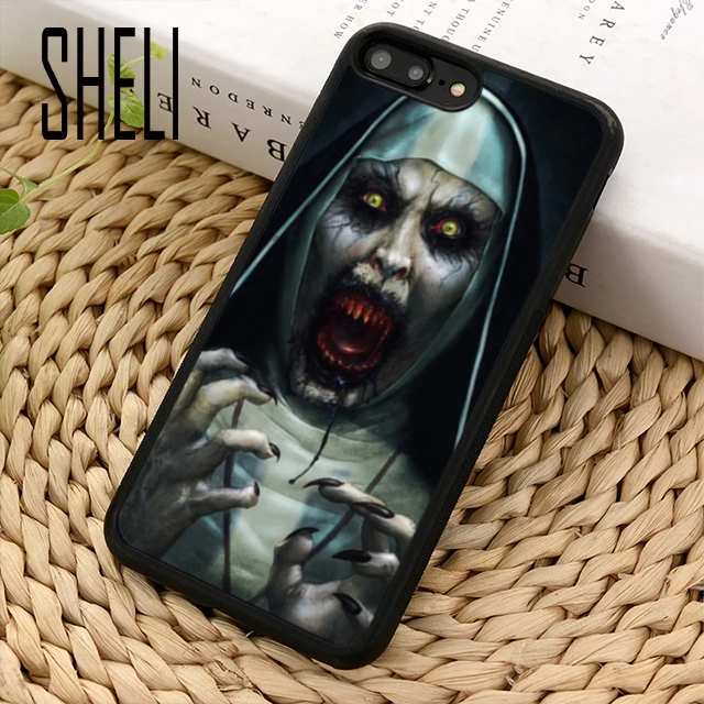 

SHELI Horror Nun Scary Phone Case Cover For iPhone 5 6 6s 7 8 plus 11 pro X XR XS max Samsung S6 S7 edge S8 S9 S10