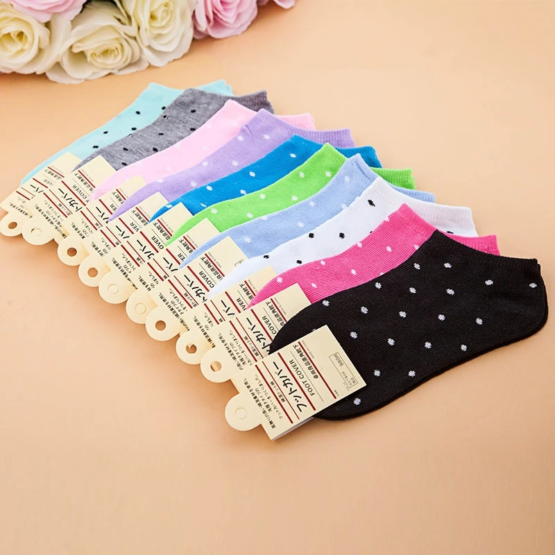 

Promotion Socks girl Short Ankle Boat Cut Sport Socks Crew Casual Cotton Blend Sock Candy Color
