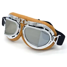 Nuevo Vintage anti-UV de la bici de la motocicleta piloto de Scooter gafas casco Motocross gafas Steampunk casco de crucero gafas