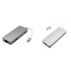 Горячий тип C USB C концентратор 7 в 1 многопортовый USB 3,0 type C к HDMI USB 3,0 RJ45 SD/TF кардридер зарядка PD адаптер конвертер для Mac