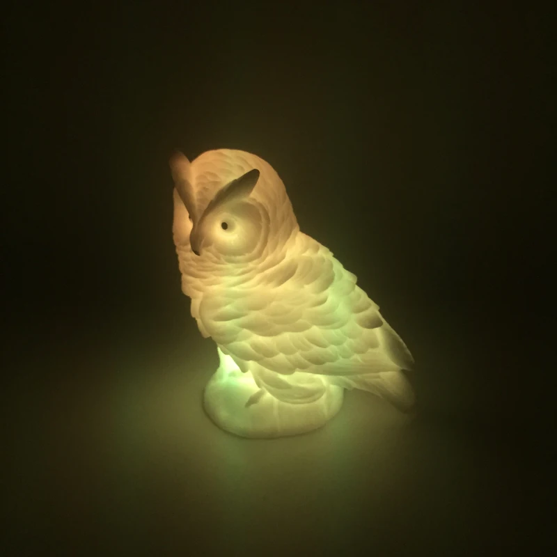 Новое поступление сменный светодиодный ночник Сова мягкий силиконовый 3D