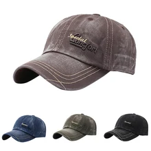 Бейсболка в стиле ретро с вышитыми буквами, хлопковая шапка, головной убор, спортивная одежда для улицы с регулируемой застежкой сзади