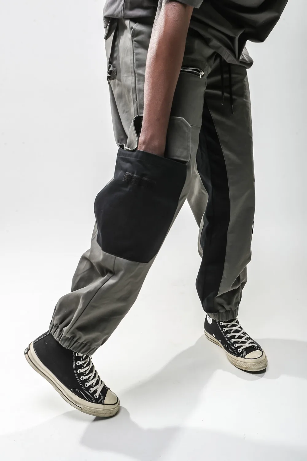 VFIVEUNFOUR 2019 New Arrivals Color Block Patchwork Hip Hop Pockets Pants Streetwear Mens Joggers Trousers Casual Harajuku Pants