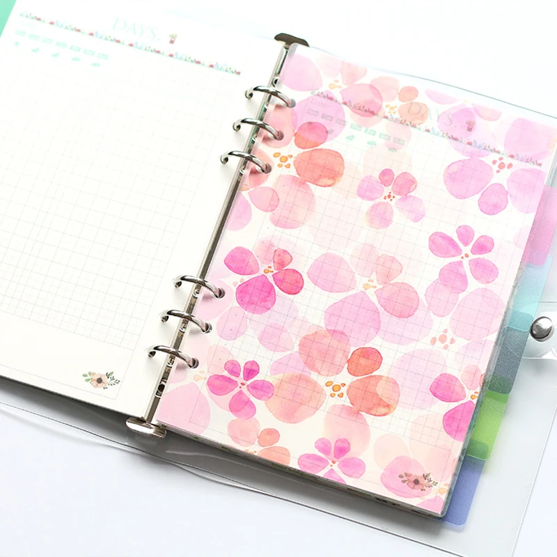 

MIRUI Creative A5 A6 A7 Colored Notebook Index Page Matte Cover Spiral Diary Planner Paper Note Book Category Pages Stationery
