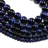 1 hilo/lote 4 6 8 10 12 mm Piedra Natural azul lapislázuli Ojo de Tigre ágata redonda cuentas espaciador suelto para fabricación de joyería DIY ► Foto 3/5