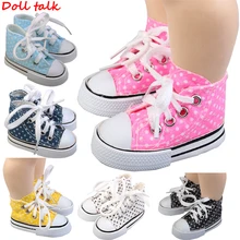 Zapatos Unisex para muñeca, 2019, nuevo estilo, muñeca manchada de 7,5 cm, zapatos de lona para muñeca BJD 1/3, Mini zapatos de moda para DIY para muñecas rusos